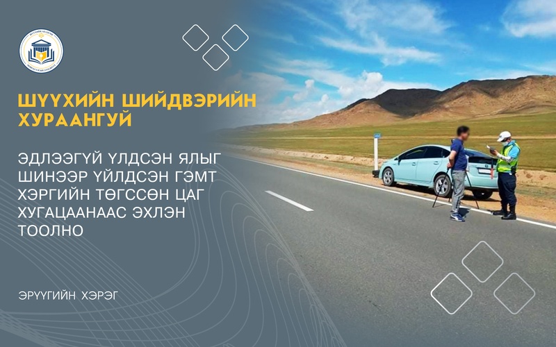 ЭДЛЭЭГҮЙ ҮЛДСЭН ЯЛЫГ ШИНЭЭР ҮЙЛДСЭН ГЭМТ ХЭРГИЙН  ТӨГССӨН ЦАГ ХУГАЦААНААС ЭХЛЭН ТООЛНО